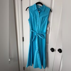 Calvin Klein Turquoise shirt Dress NWT